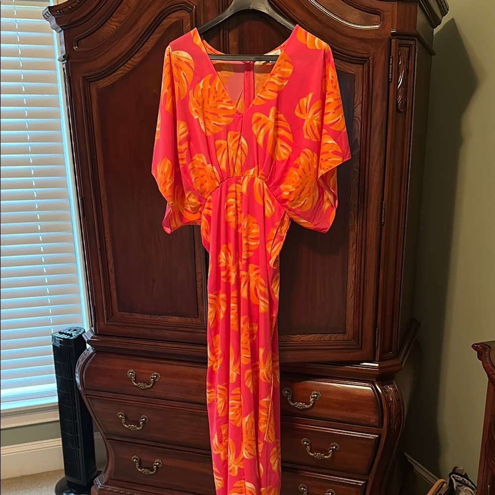 Vibrant Pink and Orange Women's Jumpsuit